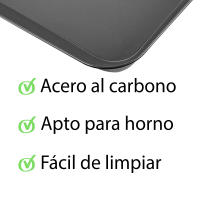 DESEOS Bandeja horno | Bandeja multiusos | Acero al carbono | Fácil de limpiar | Varios tamaños - details 4