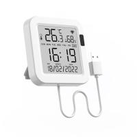 Sensor De Temperatura Inteligente WiFi Tuya Con Pantalla LCD Y Retroiluminación Sensibilidad Infrarroja USB Para Asistente Doméstico Alexa - details 9