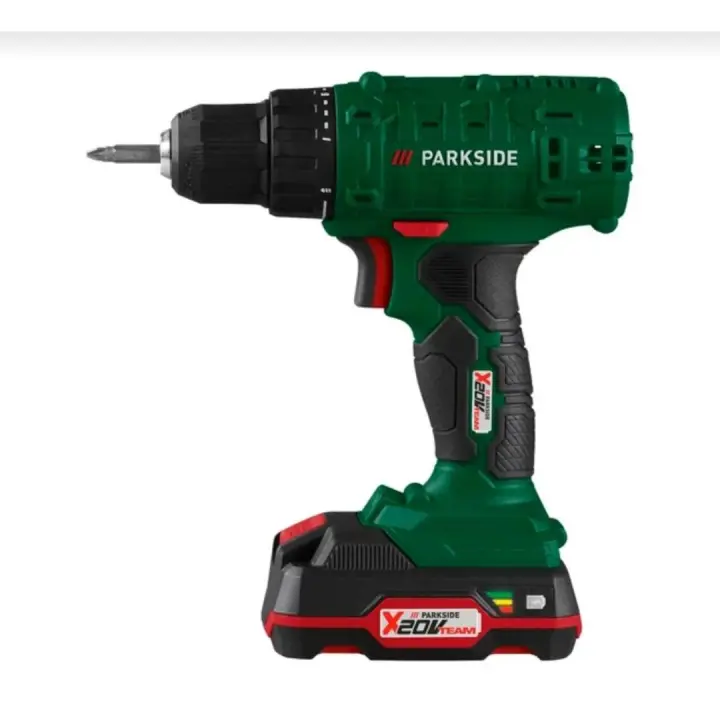 Parkside taladro atornillador 20v recargable con batería y cargador - 1