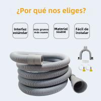 Kit De Tubo De Desagüe Para Lavar La Ropa Y La Nevera Incluye Tubo Corrugado Flexible Adaptador De Extensión Y Tornillo De Ajuste - details 0