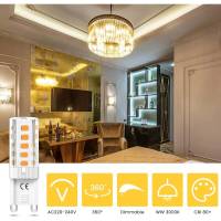10 piezas G9 bombilla LED regulable 5W blanco cálido 3000K G9 bombillas LED halógenas equivalente 50W AC110/220V [clase de energía F] - details 0