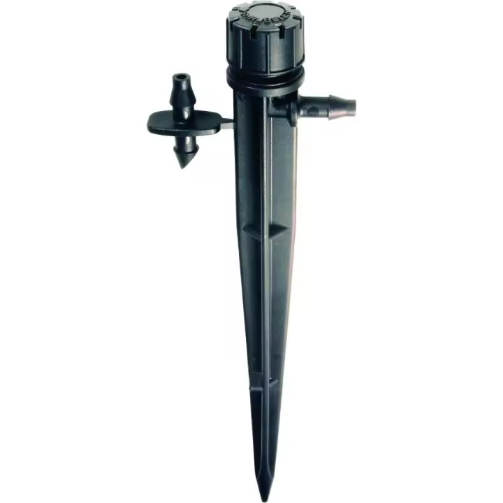 PLANETA HUERTO | Gotero Regulable 0-70 L/h con Estaca – Pack 25 Uds, Dosificación Precisa del Agua para Plantas y Huertos - 1