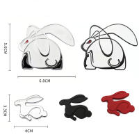 Emblema De Conejo Corre 3D Para VW Universal Adorno De Coche De Plata Cromo Estilo Dibujos Animados Para Maletero Acessorios De Coche - details 1
