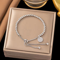 Pulsera De Cadenas Para Mujer Y Parejas Foxanry 316L Acero Inoxidable Con Bolas Clásicas Antiguo Joyería De Aniversario Moda No Desvaneciendo Regalos - details 1
