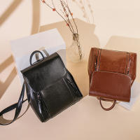 Mochila De Cuero Genuino Para Mujer Bolsa De Hombro Cruzada Estilo Escolar Con Capacidad Para Portátil Bolsas Mensajeras - details 12