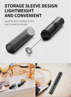 Batidor Eléctrico para Espuma de Leche (Baterías) | Diseño Único Satinado · Cómodo de Manejar | Mezclador de Inoxidable 304 · Fácil de Limpiar | Bajo Decibel · Funda de Porte Incluida KJBQ-64 - details 8