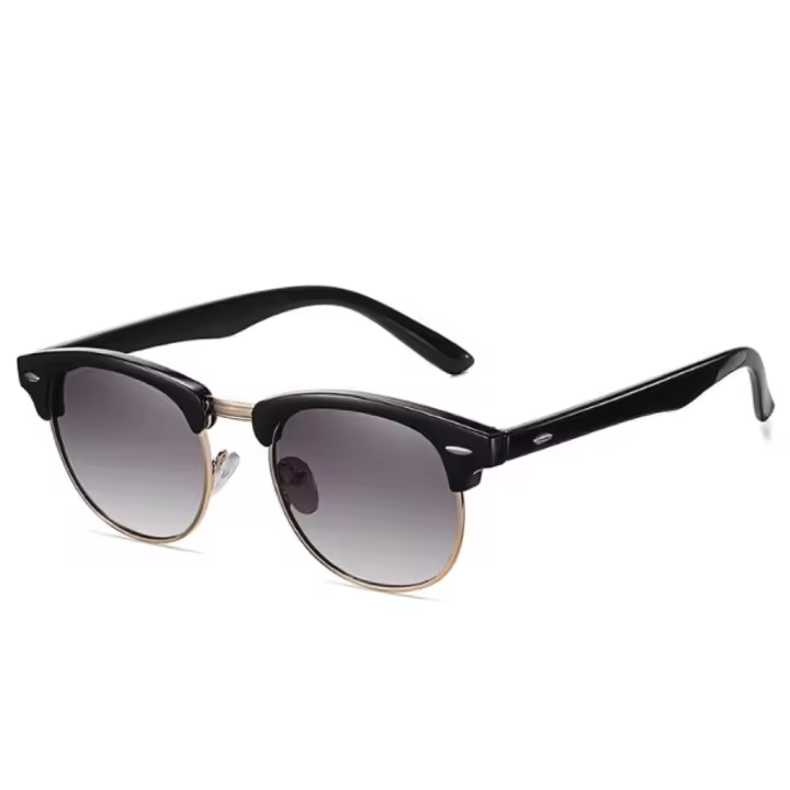 Gafas de Sol polarizadas de moda para helbres y Mujeres polarizadas retro Medium Mark Protección UV400  golden - 1