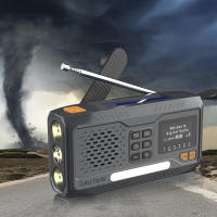 Radio De Emergencia Solar Con Manivela Portátil 2000mAh DAB/FM/Bluetooth Linterna De Lectura De 4 Maneras Para Supervivencia - details 1