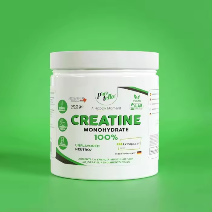 Creatina Creapure Neutro 300g – Protella Creapure - Mejora resistencia - Alta Pureza - Rápida recuperación - Mejora rendimiento - Gran Absorción - Alto en proteína- Sin aceite de palma - Sin azúcar añadido - Sabor Delicioso - 1