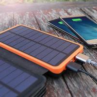 Banco de Energía Solar plegable de gran capacidad impermeable iluminación al Aire Libre Fuente de Alimentación Móvil 20000 Ma (Azul) fuente de alimentación móvil solar de 20000 Ma Banco de Energía de gran capacidad - details 1