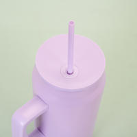 Termo De Acero Inoxidable De 50oz Con Tapa De Agua Y Mangue De Viaje Aislado Al Vacío Para Coche Termo Botella Ecológica Con Estilo Masculino - details 4