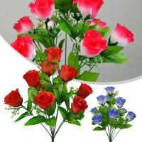 Ramo De Rosas Artificiales Con 10 Cabezas Para Decoración De Bodas Y Jardines Flores Silken Rosas Para Decoración Del Hogar Y Arreglo De Bouquet - details 2