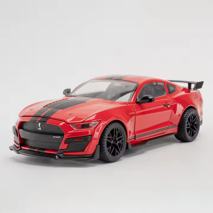 Modelo De Coche Deportivo Mustang GT500 a Escala 1:18 Con Luces Y Sonido Puertas Abiertas Colección De Juguetes Para Niños Regalo De Cumpleaños - 1