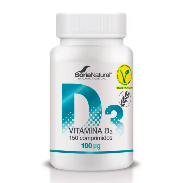 Vitamina D3 4000 UI Soria Natural - Refuerza Sistema Inmune y Huesos Fuertes - 150 Comprimidos - 1