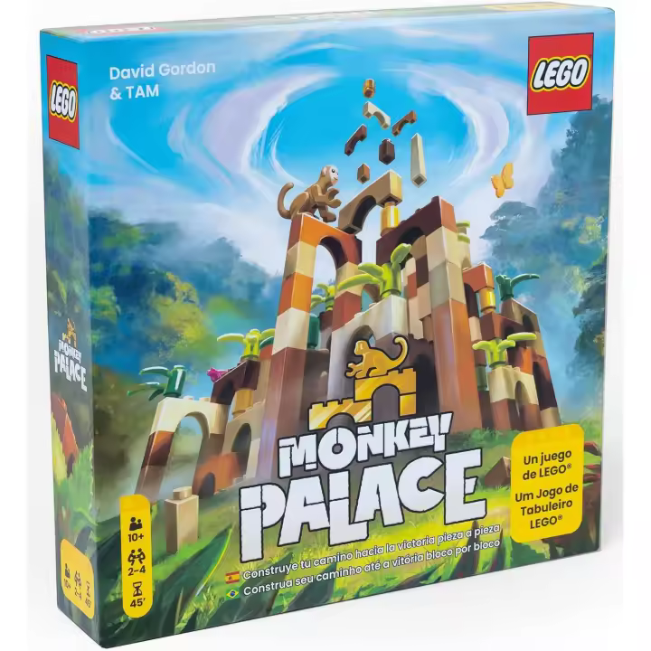 Asmodee Dotted Games - Monkey Palace: Un Juego de Mesa de Lego - Construye Tu Camino hacia La Victoria Pieza A Pieza Juego Divertido para Familias - 1