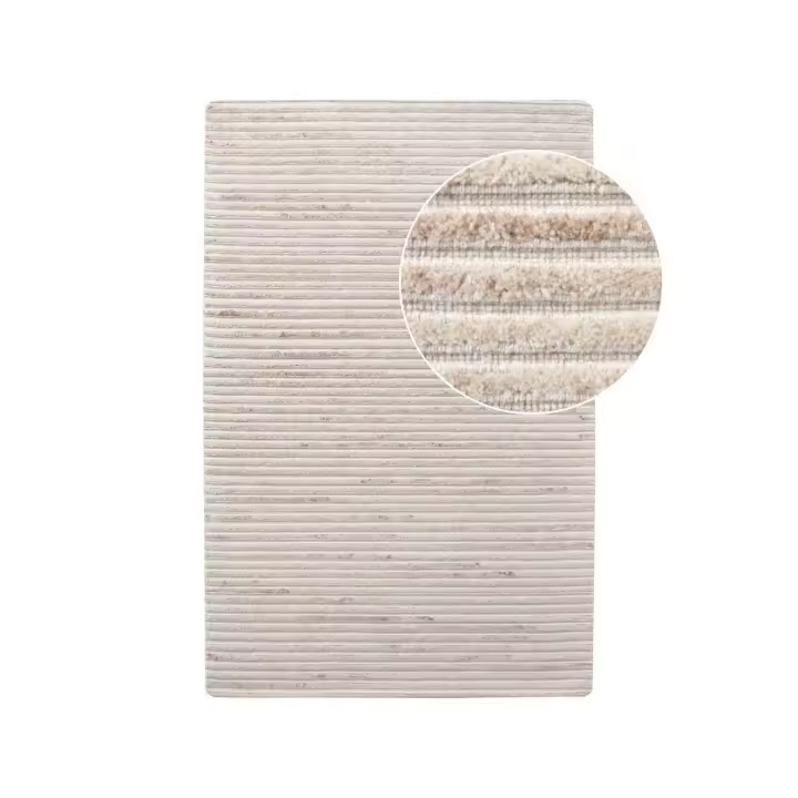 Alfombra Mango Rectangular, Lana, Beige, 230x160x1 cm - 1