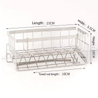 Estante De Organizador Para Fregadero En Acero Inoxidable Racks Para Esponja Y Paño De Limpieza Multifuncional Almacenamiento De Herramientas - details 0