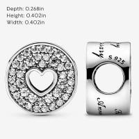 Pandora Mujer de Charm Plata 925 con Circonita Blanco - 791977 CZ, Viene con paquete de Caja De Regno original. - details 4