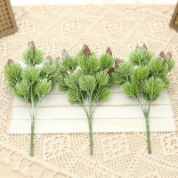Planta Artificial De Pino Verde Con Falsa Hierba Y Flores Para Familia Boda Oficina Accesorios DIY Arreglo Floral Falso - details 5