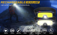 Potente Linterna De Corbata Recargable COB LED Farol De Exterior Emergencia Lámpara Nocturna Luz De Trabajo Camping Suministros - details 1
