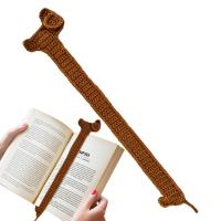 Marcadores De Libro De Crochet Perro Marrón Hermoso Marcador De Lectura Animal Tejido Accesorios Para Regalo Dachshund - details 4