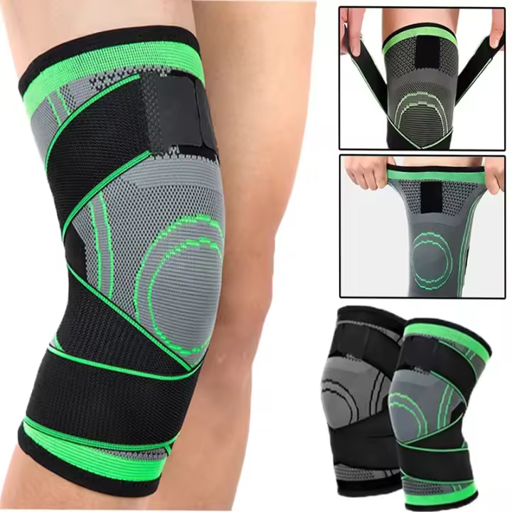 1PCS Protección De Rodilla Deportiva Ajustable Alivio Del Dolor Patella Estabilizador De Rodilla Soporte Para Caminar Fútbol Baloncesto Correr Deportes Adulto - 1