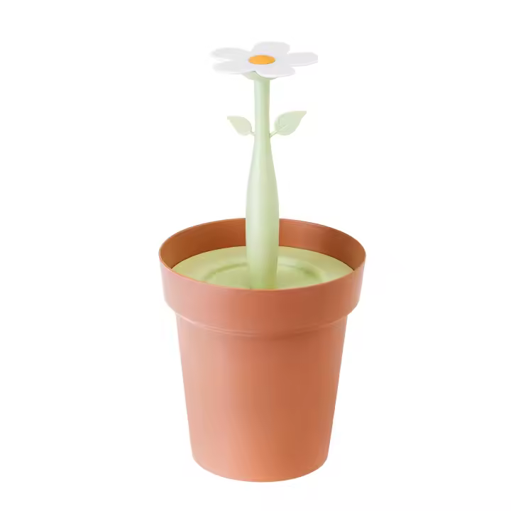 Vigar - Papelera Baño 3l Florganic - Papelera para Baño con Compartimento Extraible - Cubo de Basura Baño - Papelera Sostenible Fabricada a Partir de Materiales Bio-Basados - 1