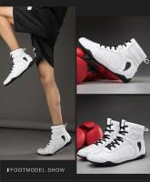 Zapatos De Lucha Profesional Para Hombres Y Mujeres Antideslizantes Y Transpirables Con Suela De Goma Resistente Al Desgaste Para Gimnasio Y Entrenamiento De Boxeo - details 12