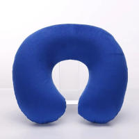 Almohada De Viaje En Forma De U Soporte Cervical Inflable Portátil De Peluche Corto Esencial Para Descansar En La Oficina Y Dormir - details 12