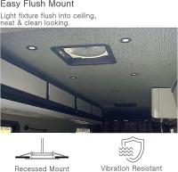 4 x 12V LED Recessed Ceiling Lights Campervan Dimmable Downlights for Motorhome Boat Van Caravan Yacht Bathroom(Black, Warm White 3200K) - details 3