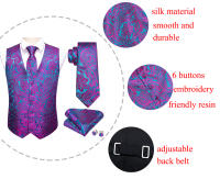 Chaleco De Seda Para Hombre En 20 Colores S-5XL Estilo Formal Sin Mangas Cuello Redondo Ajustado Para Todas Las Estaciones - details 4