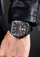 Reloj De Pulsera Militar LIGE Para Hombres Con Dial Grande Y Esqueleto De Cráneo Cronógrafo De Silicona Resistente Al Agua Y Luminoso - details 11