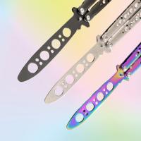 Cuchillo De Práctica Plegable Butterfly Knife Portátil De Acero Inoxidable Herramienta De Entrenamiento Para Juegos Al Aire Libre Sin Hoja - details 3