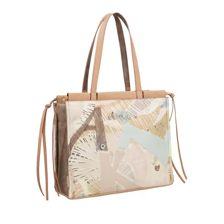 Bolso Anekke Hollywood Passion - Tamaño Grande - Dos Asas - Cierre Cremallera - Bolsillo Exterior - Tiras Laterales - 36x30x13 Cm - 1