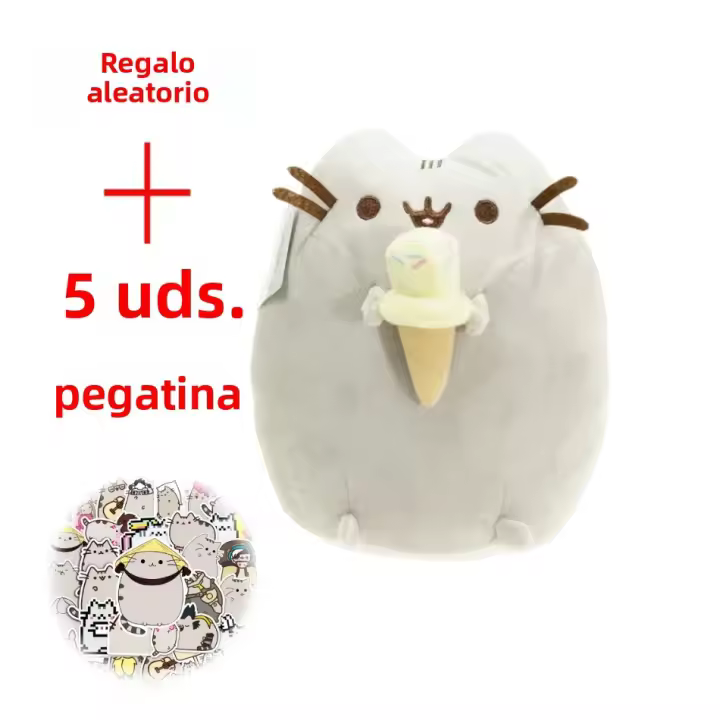 Peluche De Gato Anime Pizza 15Cm Relleno De Algodón PP Dibujos Animados Kawaii Para Niños Cumpleaños Juguete De Gato Ángel Helado Patatas Chips Sushi - 1