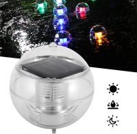 Lámpara Con; Bola flotante, Envnmental Pction PS Luz de decoración de interiores LED a; Luces de bola de fiesta recargables de colores de energía solar para piscina de estanque de jardín - details 1