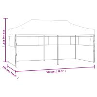 vidaXL Carpa de fiestas plegable paredes laterales acero blanco 3x6 m - details 7