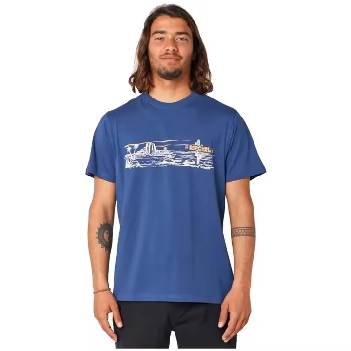 Camiseta de Manga Corta Rip Curl Paradise Land para hombre en color azul - 1