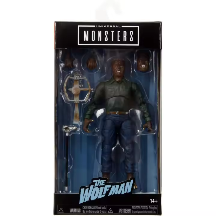 Figura EL HOMBRE LOBO - THE WOLFMAN - 15 cm - Universal Monster - Coleccionable - Alta calidad - JADA TOYS - Mayores de 4 años - 1