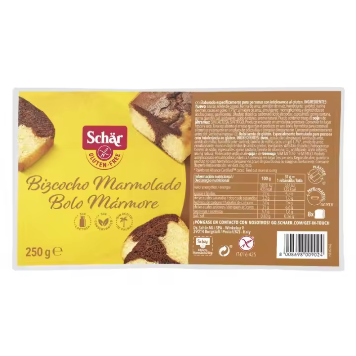 Bizcocho Marmolado Sin Gluten Schar 250g - 1