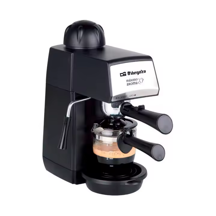 ORBEGOZO EXP 4600 CAFETERA ELÉCTRICA A PRESIÓN 870W 5 BAR CON JARRA DE CRISTAL INCLUIDA - 1