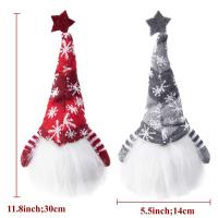 Adornos Navideños Con Luces Cara Sin Rostro Rudolph Muñeco Dwarf Leprechaun Decoración De Celebración Navideña Muñeco De Tela Textil - details 4