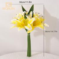 WQNJIN 11 Cabezas De Lirio Blanco Artificiales Para Boda Fiesta Decoración De Hogar Regalo Bouquet Decoración De Habitaciones DIY - details 2