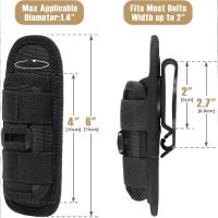 Funda Para Linterna Táctica Con Portarretratos Rotativo Y Clip De Cinturón 360 Grados Con Correa De Carabiner KITPIPI Material De Nylon - details 5