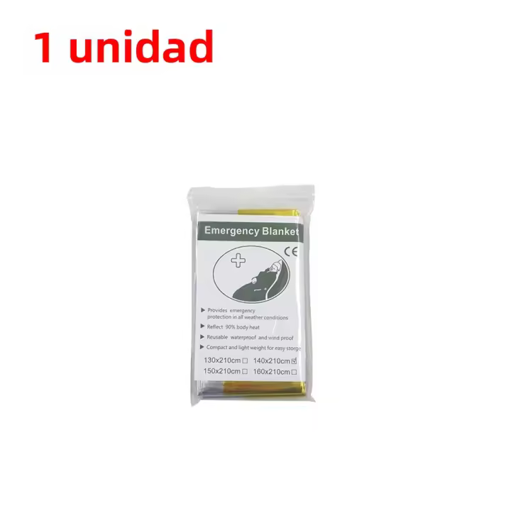 Kit De Primeros Auxilios Para Camping 5Pcs Estropalio De Emergencia Exterior Manta Térmica Impermeable Para Rescate Y Supervivencia - 1
