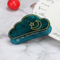 Nuevo Horneado De La Nube Soñada Con Pinza Para El Cabello De La Marca Acrylic Headpiece Y Back of Head Hair Clipper Para Mujer Accesorio De Moda De Cuatro Estaciones - details 1
