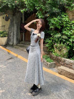 Vestido Mini Estampado Con Lazo Dos Piezas Para Mujer Verano Patchwork En Raso Manga Corta Estilo Y2K Streetwear Coreano Slim Fit - details 8