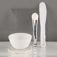 Set De 5 Piezas De Silicona Blanca Para Mezclar Máscaras De Cara Herramientas De Cuidado De La Piel Para Mujeres Y Chicas Belleza Salón Cosméticos - details 2