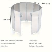Escudo Antiviento De Aluminio Plegable Para Estufa De Gas 10 Placas Para Camping Y Cocina Al Aire Libre Resistente Al Viento - details 4
