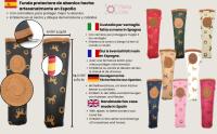 Abanico de Mano Plegable con Funda. Preciosos Dibujos de bailaores de Flamenco. Abanico Flamenco con Funda de Lona de Alta Calidad y Fabricada en España - details 3